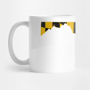 State of Maryland with Maryland flag embedded Mug